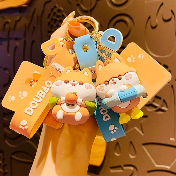 Cute Dog Gift Bag Charms Cartoon Keychains Car Key Ring