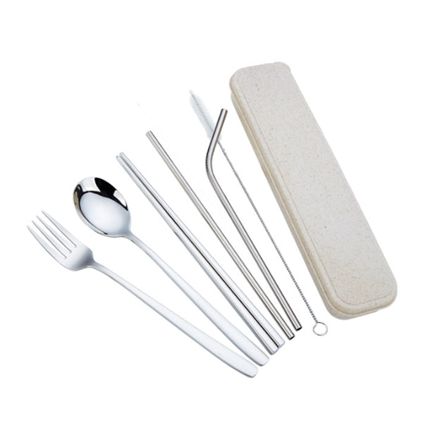 Stainless Steel Portable Tableware Set of 7 pieces