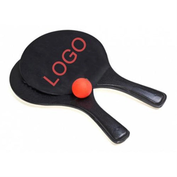 Beach Tennis Wooden Paddle Game Set