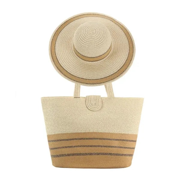 Straw Hat and Bag Set