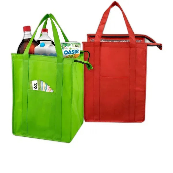 Super Cooler Large Insulated Zipper Tote Bag