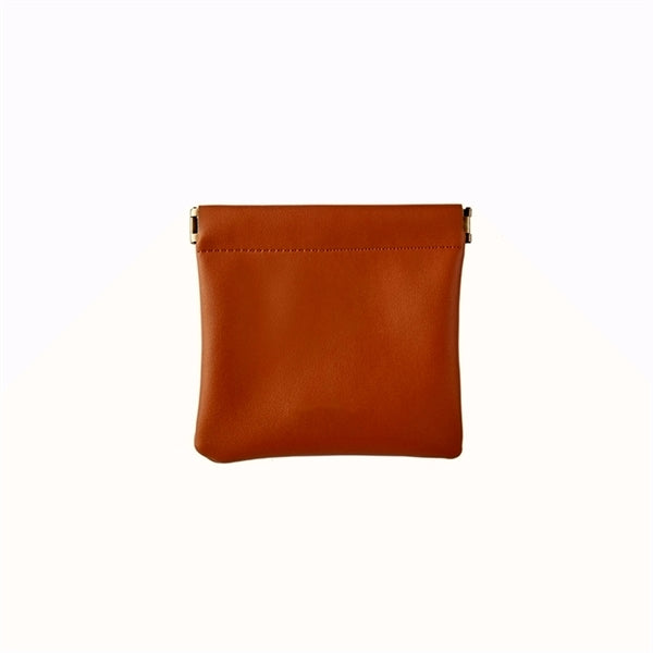Leather Square Coin Purse Pouch