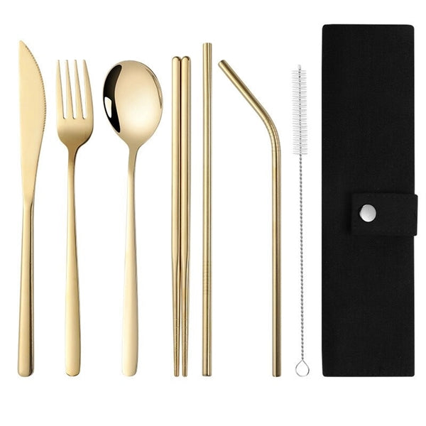 Stainless Steel Cutlery Set In Pouch