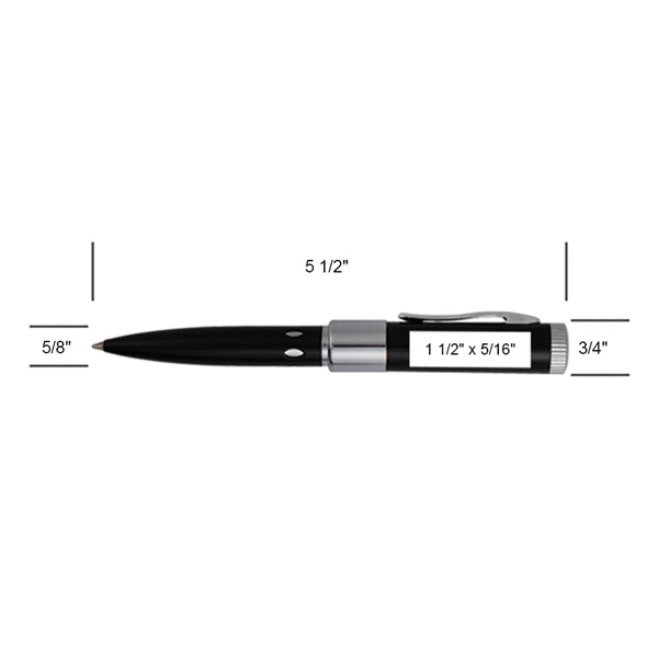 Matteson Office Mate Black USB Screw On Pen