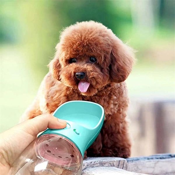 12oz Portable Puppy Dog Water Dispenser with Drinking Feeder