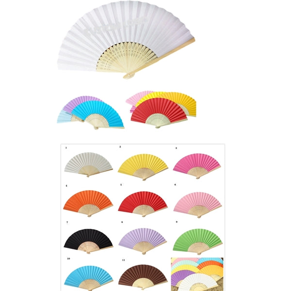 Bamboo Paper Folding Hand Fans