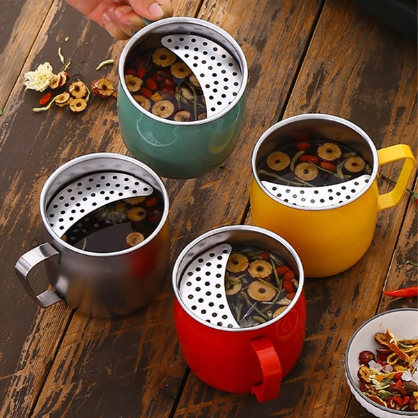 15oz Stainless Steel Tea Cup Infuser With Strainer Filter