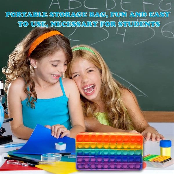Silicone Push Pop Fidget Pencil Case