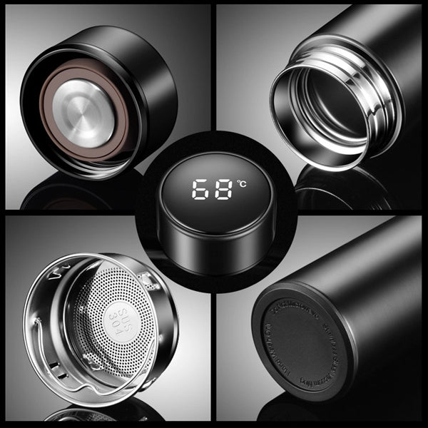 17oz Double Wall Smart Thermos With LED Temperature Display