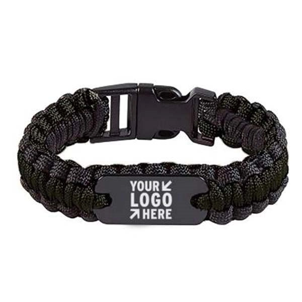 Paracord Survival Bracelet with Metal Plate