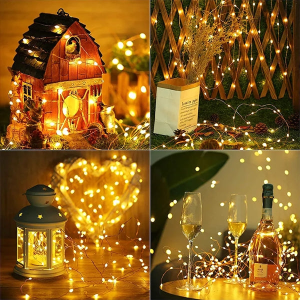 105FT Waterproof Outdoor Solar String Lights
