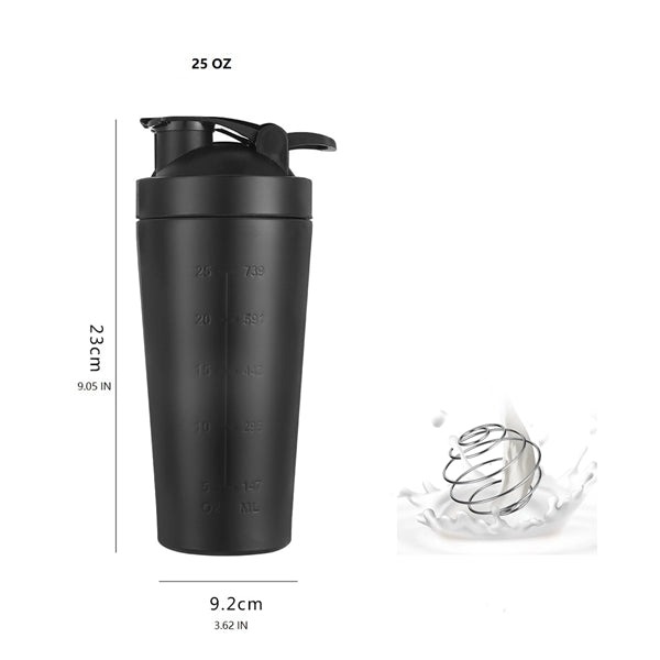 25Oz Stainless Steel Protein Shaker Bottle