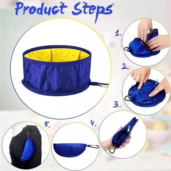 Collapsible Pet Bowl w/Zipper