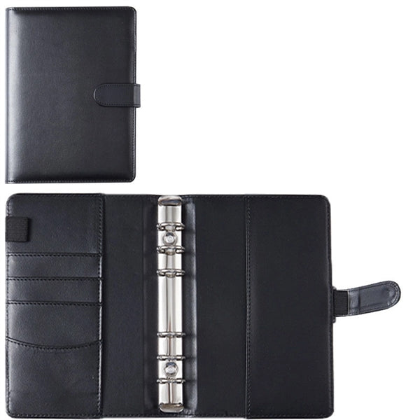 A6 sized 6 Ring Faux Leather Binder
