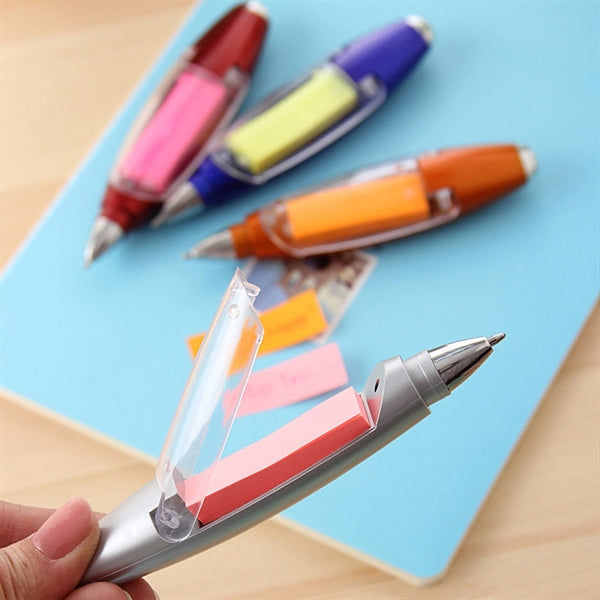 LED Sticky Note Ballpoint Pen With Lanyard