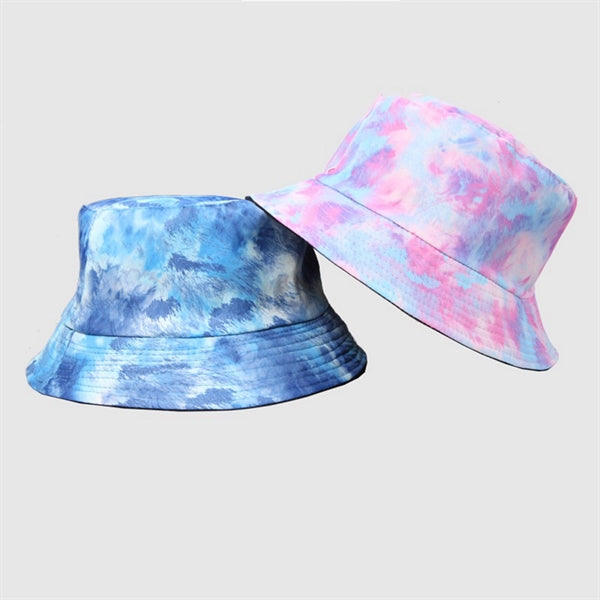Painted Tie-dyed Cotton Bucket Cap