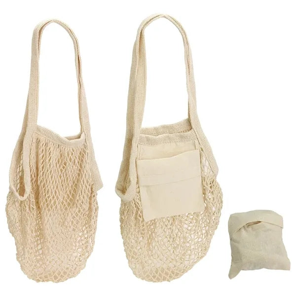Collapsible Cotton Mesh Tote