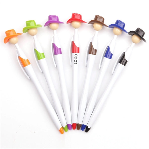 Cowboy Hat Ballpoint Pens Black Ink 0.7mm