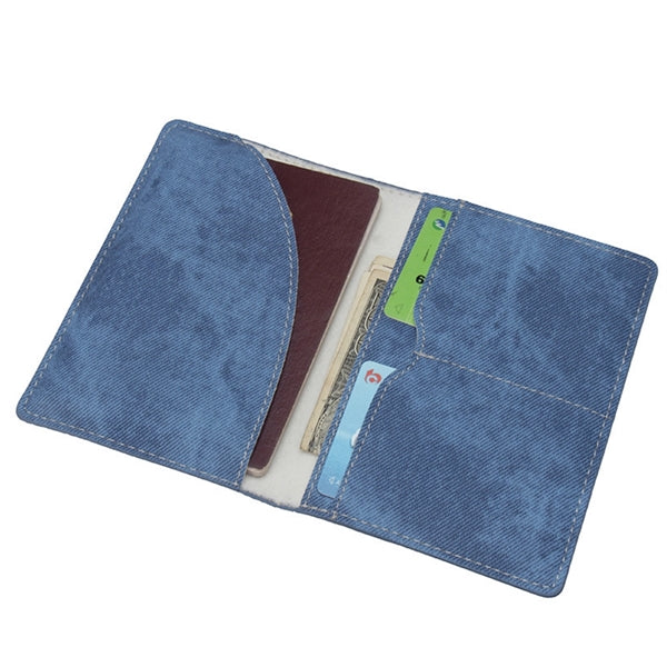 Denim Texture Passport Wallets Card Holder