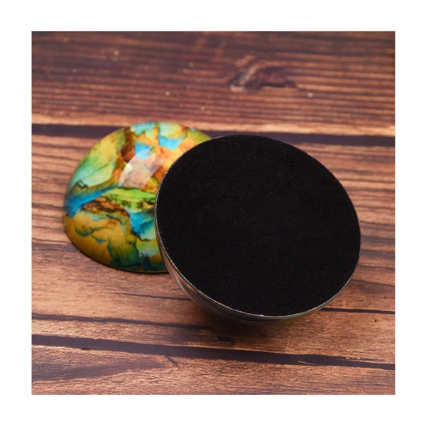 Round Crystal Paperweight with Flat Edge