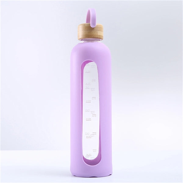 Motivational Sports Water Bottle With Bamboo Lid