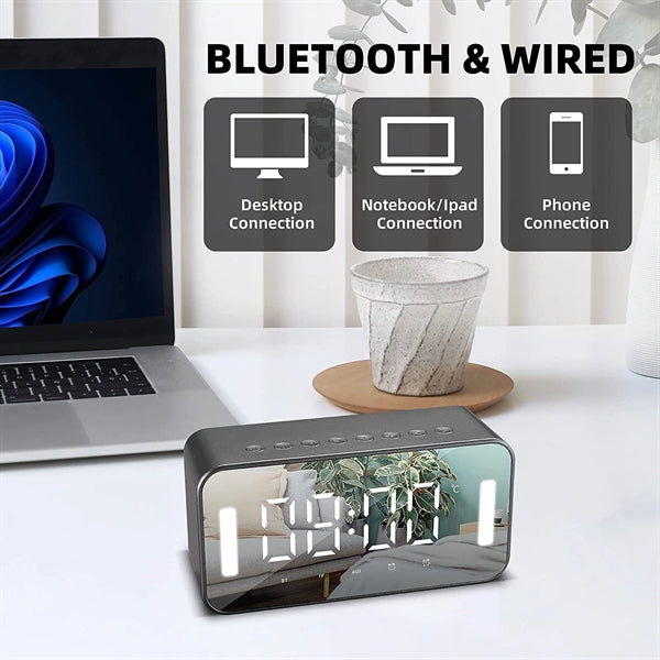 Dual Alarm Clock with Bluetooth Speaker