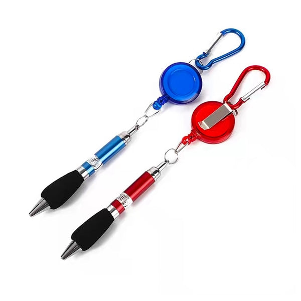 Retractable Badge Reel Pen Belt Clip and Carabiner