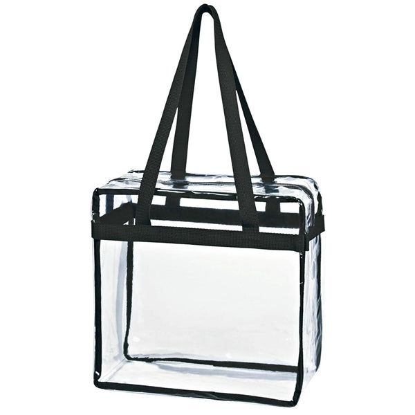 Clear Zipper Stadium Tote Bag - Full Color Printing