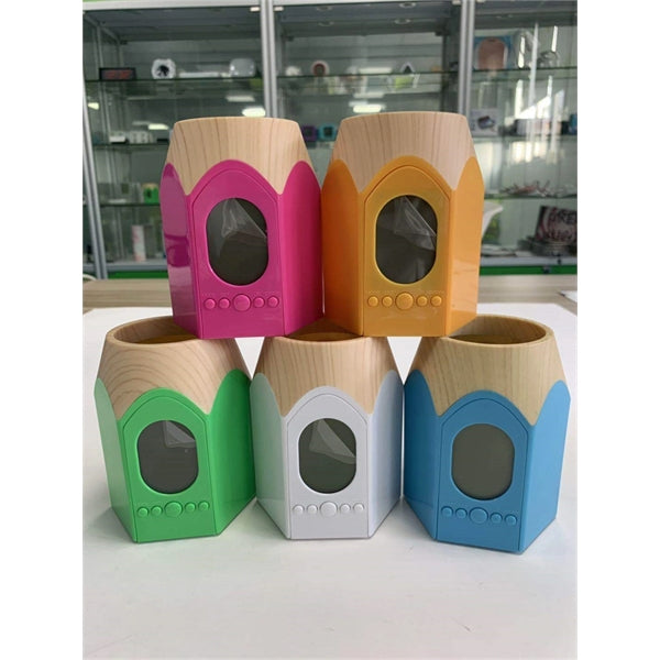 Pencil Holders Pen Cup with Electronic Calendar
