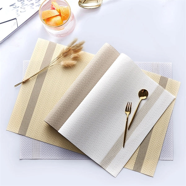 Stain Resistant Non-Slip Woven Vinyl Placemats Table Mats