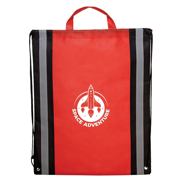 Non-woven Backpack With Reflective Safety Stripes - Screen