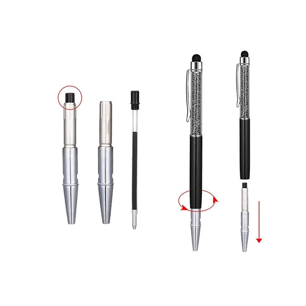 Metallic Touch Screen Crystal Ballpoint Pen
