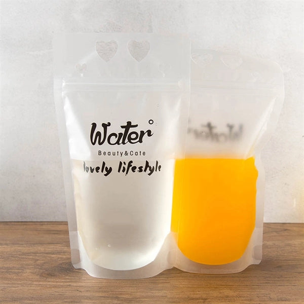 17 Oz Clear Self-sealed Food Drink Pouch Juice Beverage Bag