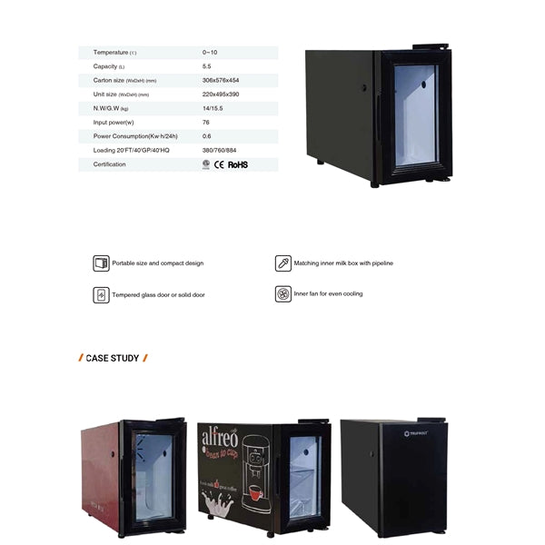 8L Mini Milk Refrigerator