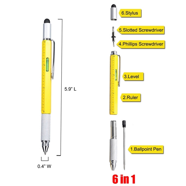 6 in 1 Creative Metal Multi Tools Pen