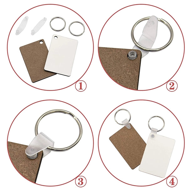 Various Shape Sublimation MDF Keychains