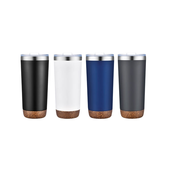 Oasis-V 22 Oz. Tumbler Mug with Cork Base (Double Walled)