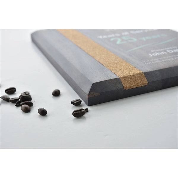 Eco Plaque - Coffee Stained Wood & Cork - Breve