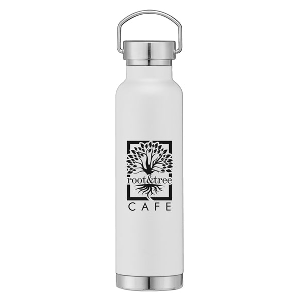 22 oz. Double Wall Stainless Steel Bottle w/Lid - Silkscreen