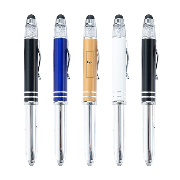 3-in-1 Custom Printed Stylus Pen with LED Light