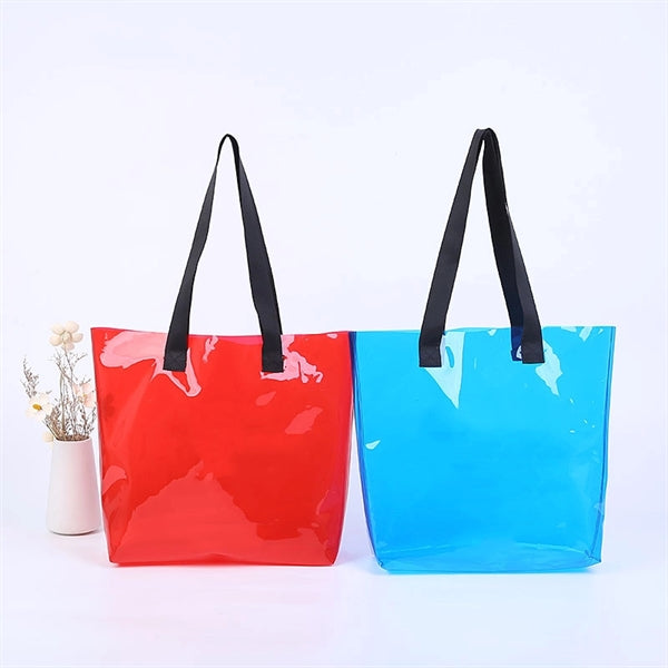 17.72 x 11.81 x 3.94 Large PVC Beach Tote Bags Storage