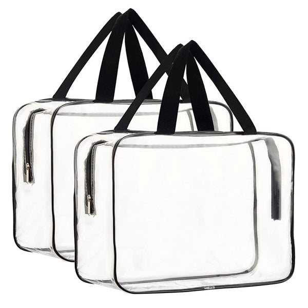 Clear PVC Travel Toiletry Makeup Transparent Zipper Tote Bag