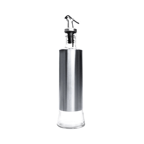 17 Oz Stainless Steel Dispenser Glass Bottle Oil Vinegar