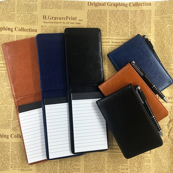 Hardcover Lined Pages Steno Small Pocket Notepad Holder Set