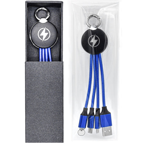 3-In-1 Light UP Charging Cable with Keychain