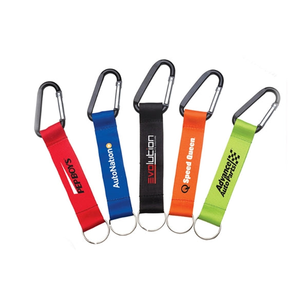 Carabiner Key Chain with Lanyard Strap