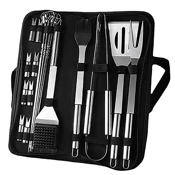 20 PCS Stainless Steel BBQ Grill Cooking Utensils Tool Set
