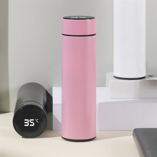 17oz Automotive Travel Mug LED Temperature Display Bottle