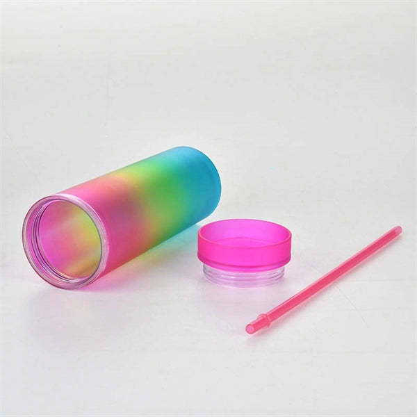 Rainbow Tumbler/Plastic Skinny Cup