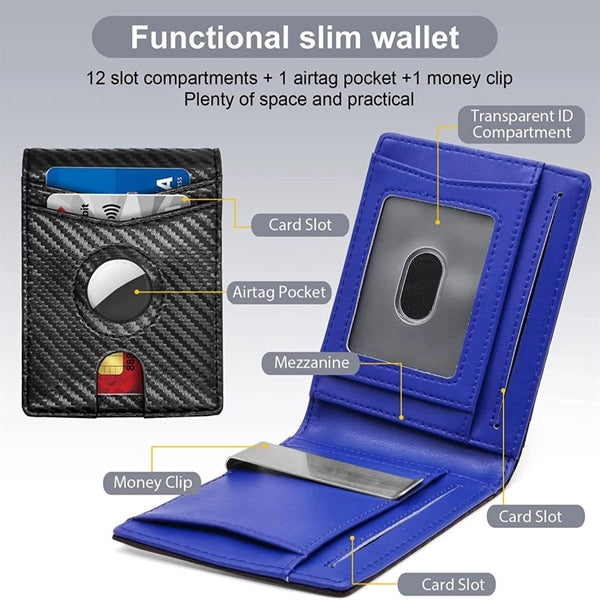 GPS Tracker Wallet Holder with Money Clip